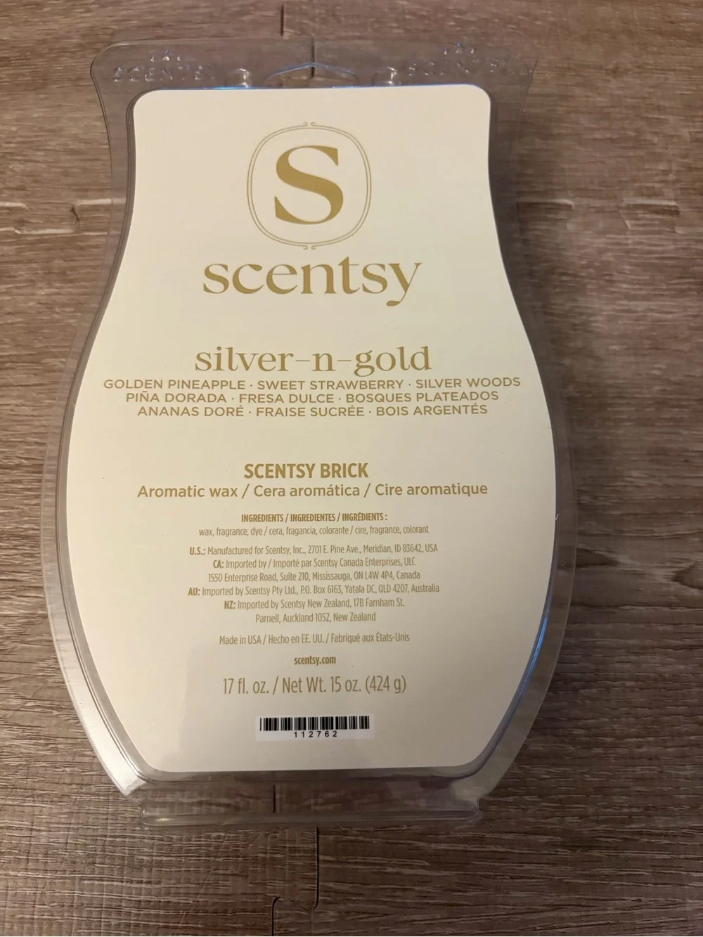 Scentsy Silver N Gold Wax Large Brick NEW